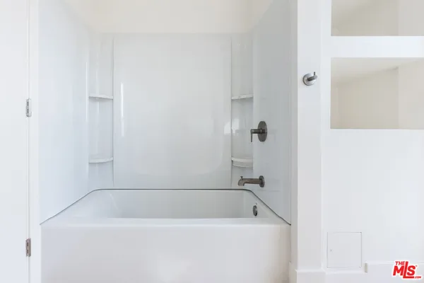 a bathroom with a tub