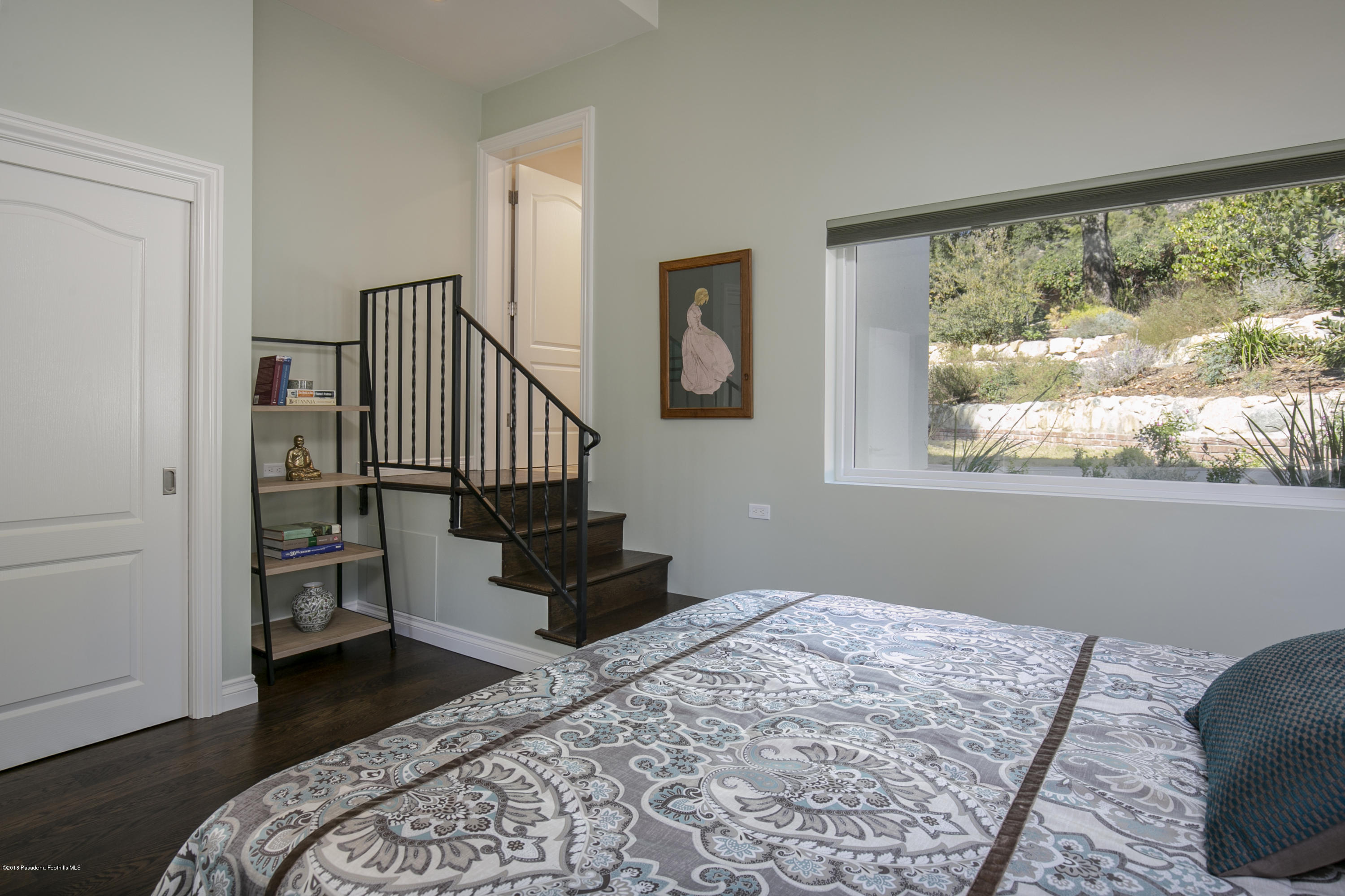 2031 Windover Road Pasadena, CA 91107 - Photo 33 of 56 a bedroom with a bed and wooden floor