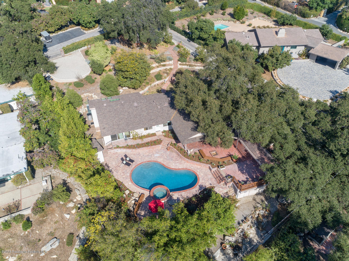 2031 Windover Road Pasadena, CA 91107 - Photo 50 of 56 an aerial view of a house with outdoor space