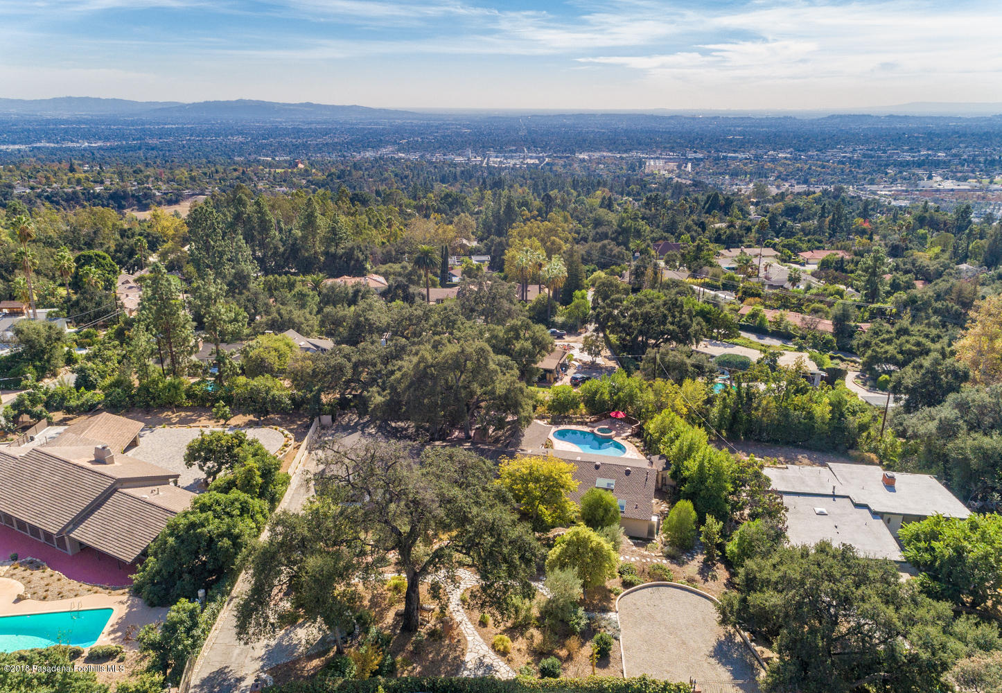 2031 Windover Road Pasadena, CA 91107 - Photo 55 of 56 an aerial view of residential house with parking and trees