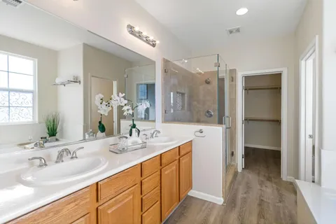 a view of a house with a potted plant