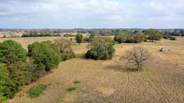 a view of lake with green space