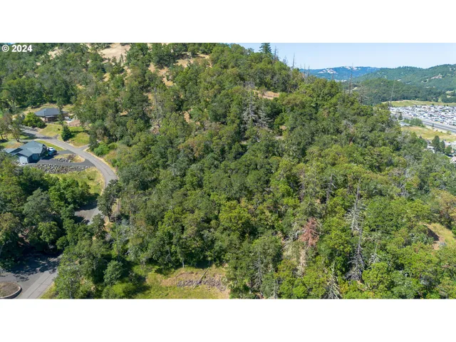 a open area with view of mountains and covered with trees