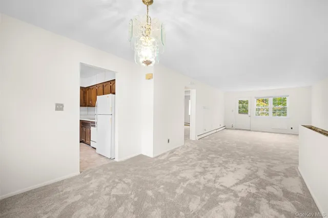 a view of a big room with closet and windows