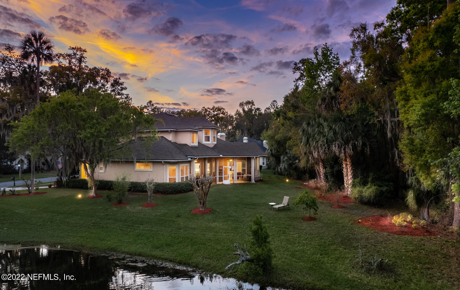 740 Mill Stream Road Ponte Vedra Beach, FL 32082 - Photo 31 of 37 Rear View Evening