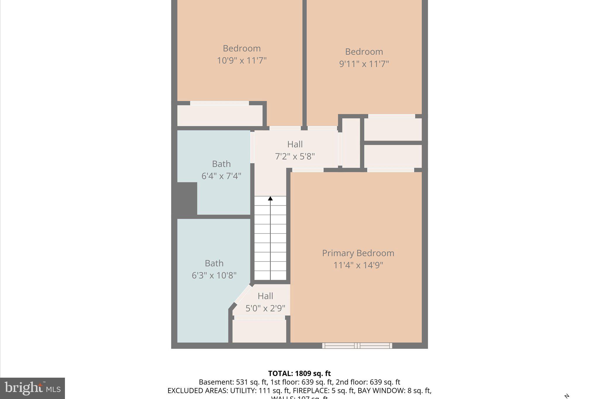 6865 Brian Michael Court Springfield, VA 22153 - Photo 42 of 44 Upstairs Floor Plan