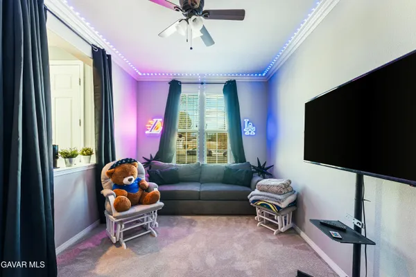 a view of a swimming pool with a yard