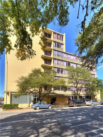 a front view of a building