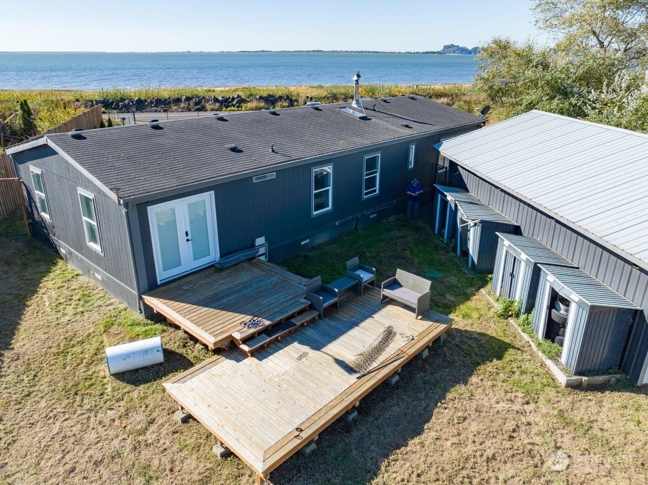 226 Stringtown Road Ilwaco, WA 98624 - Photo 40 of 40 an aerial view of a house with a yard