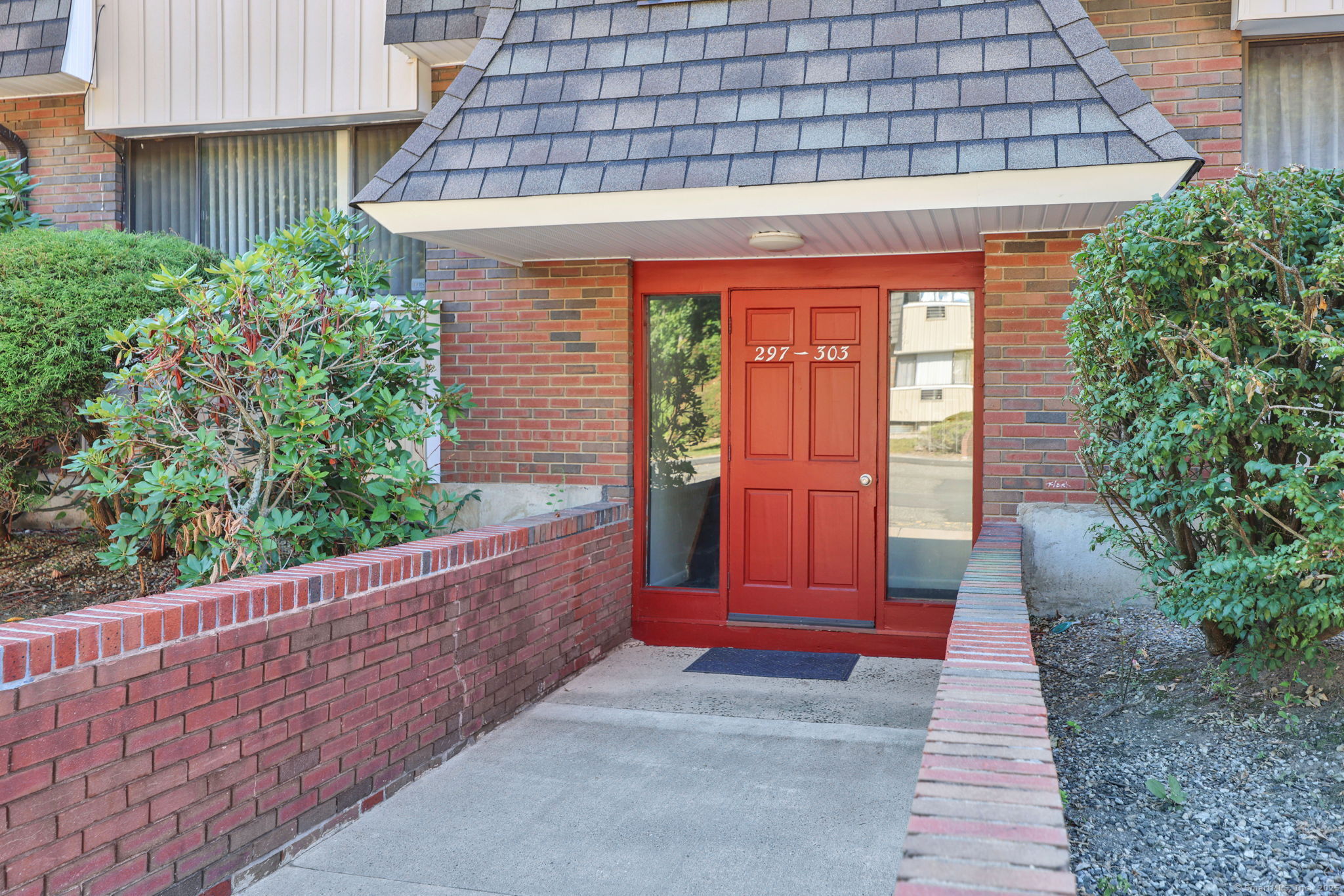 a view of entrance of building