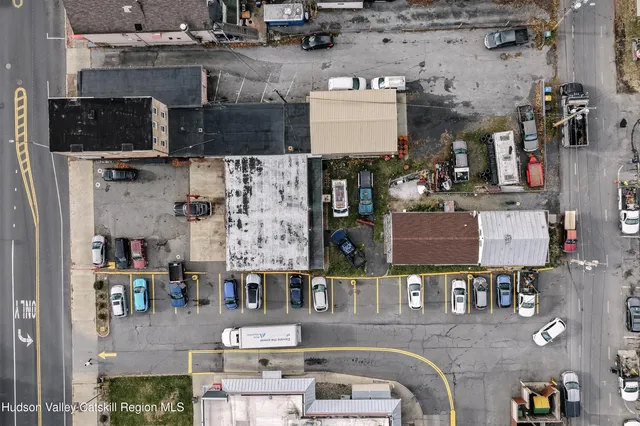 an aerial view of a city
