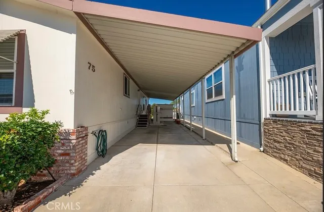 a view of a house with a patio