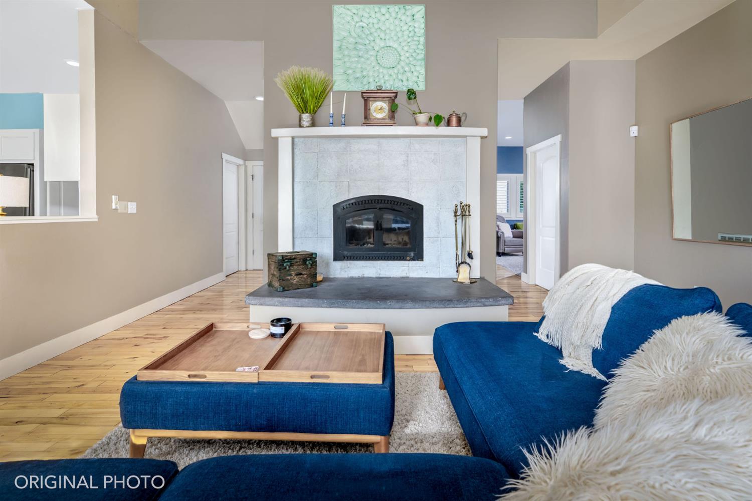 13579 Haas Court Rough and Ready, CA 95975 - Photo 17 of 79 a living room with furniture and a fireplace
