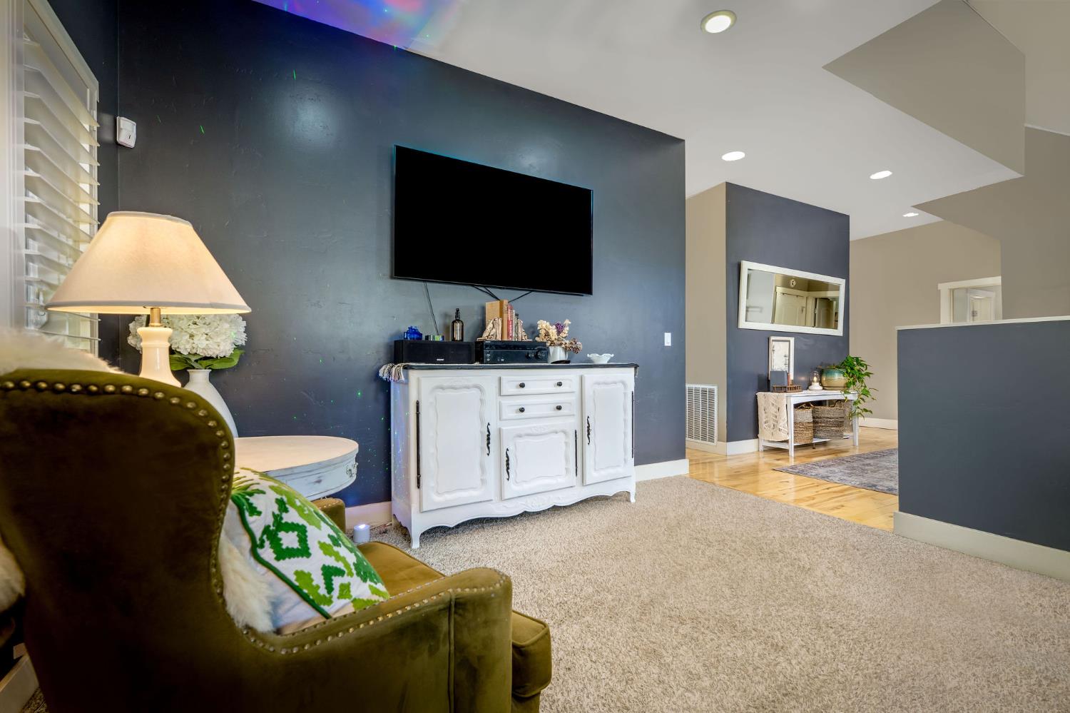 13579 Haas Court Rough and Ready, CA 95975 - Photo 45 of 79 a living room with furniture and a flat screen tv