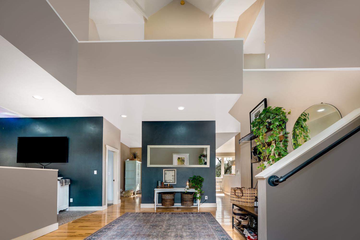 13579 Haas Court Rough and Ready, CA 95975 - Photo 47 of 79 a living room with furniture and a flat screen tv