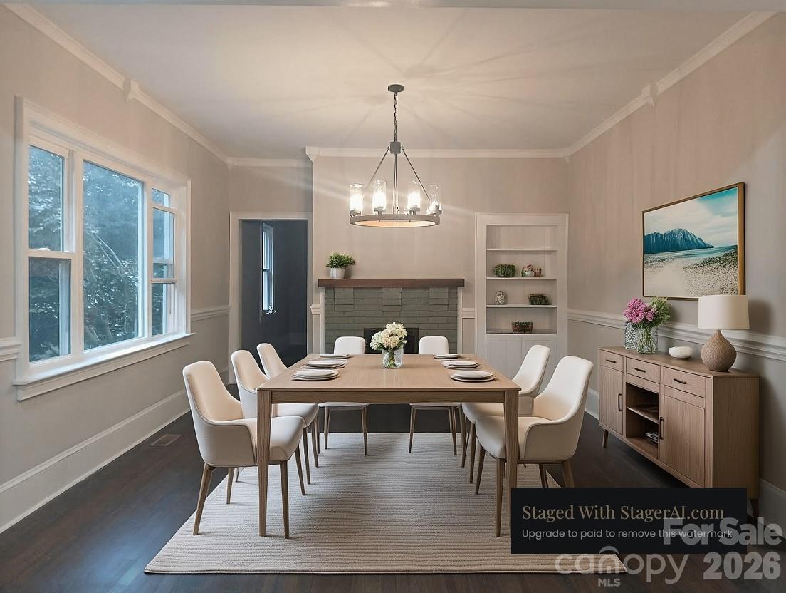 105 North Inman Avenue Bessemer City, NC 28016 - Photo 6 of 38 a view of a dining room with furniture window and wooden floor