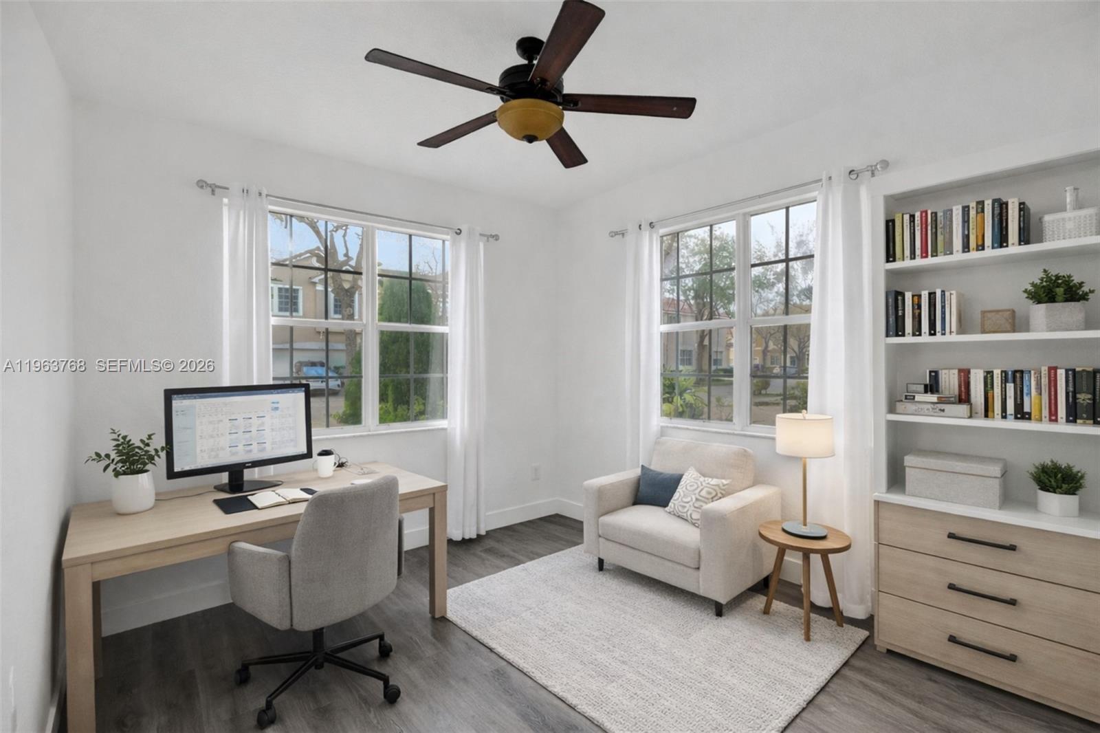 4253 Southwest 124th Terrace Miramar, FL 33027 - Photo 11 of 35 Den virtually staged as a home office