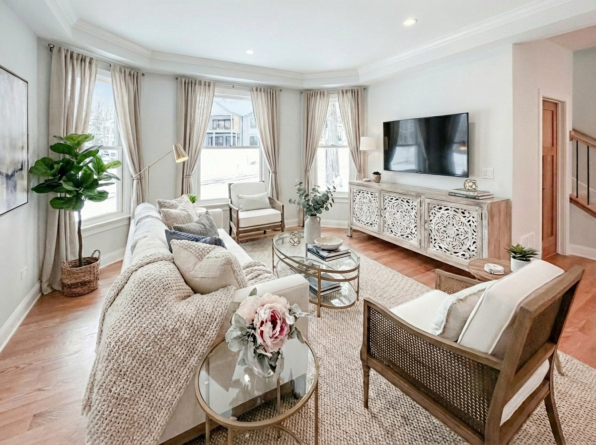 885 Geneva Road St. Charles, IL 60174 - Photo 18 of 39 a living room with furniture and a flat screen tv