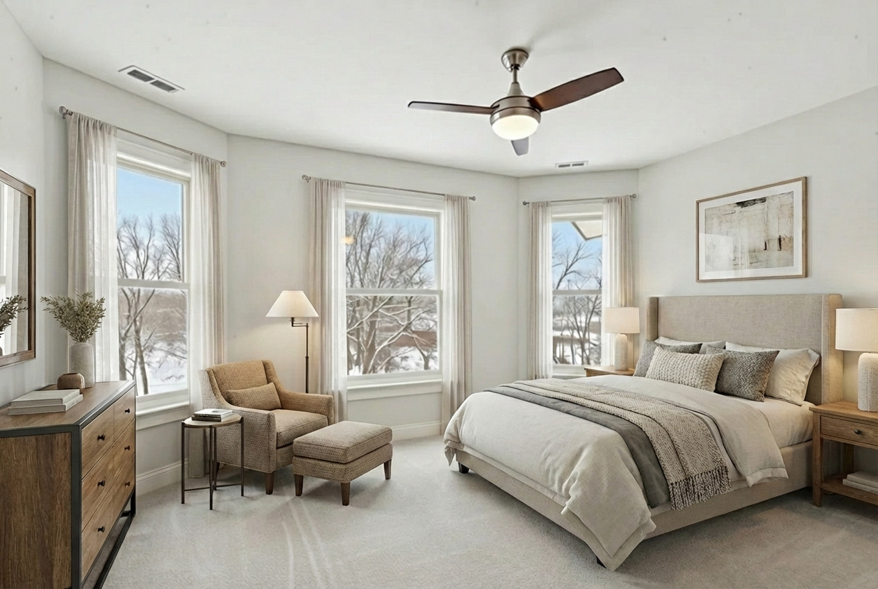 885 Geneva Road St. Charles, IL 60174 - Photo 33 of 39 a spacious bedroom with a bed and a large window