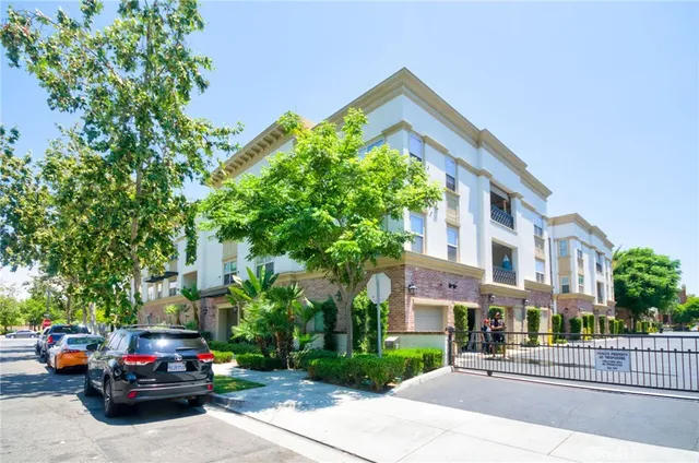 a car parked in front of a building