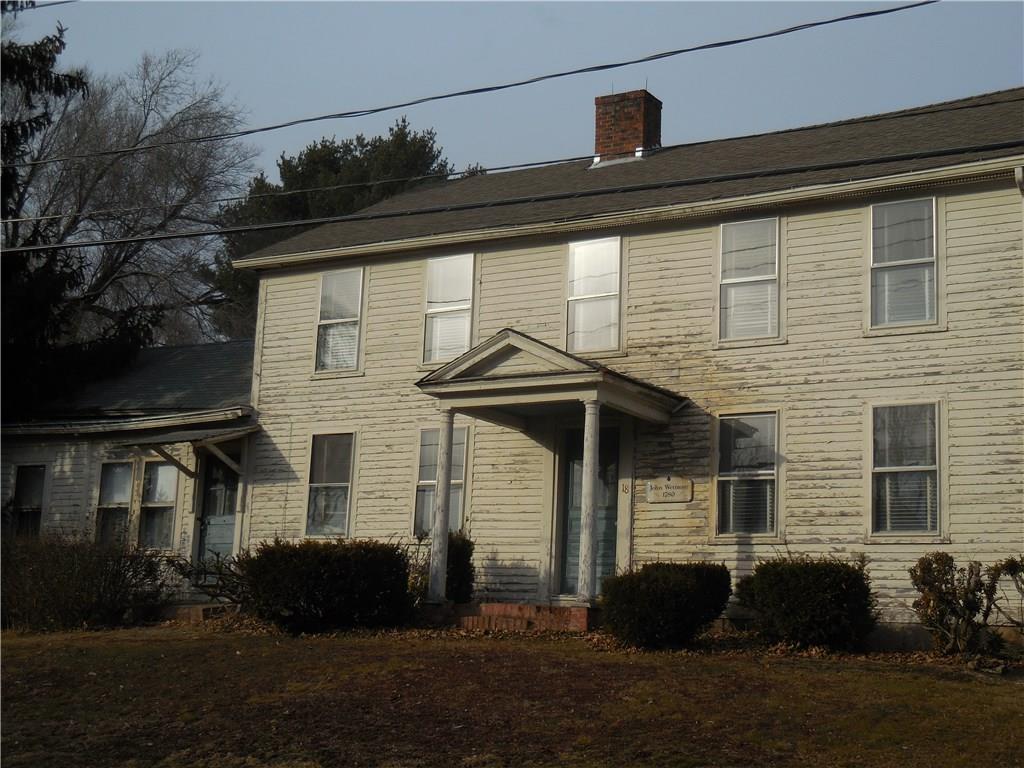a front view of a house