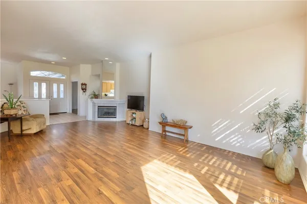 a view of livingroom with furniture and fireplace
