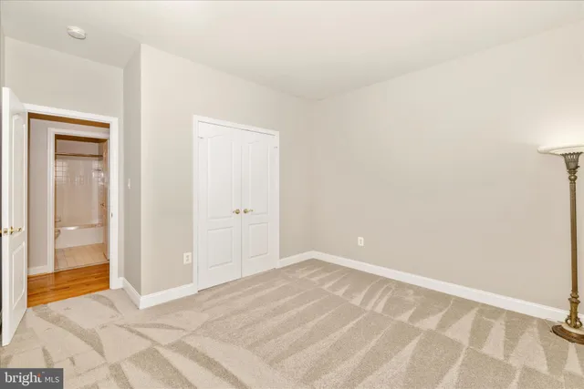 an empty room with an entryway