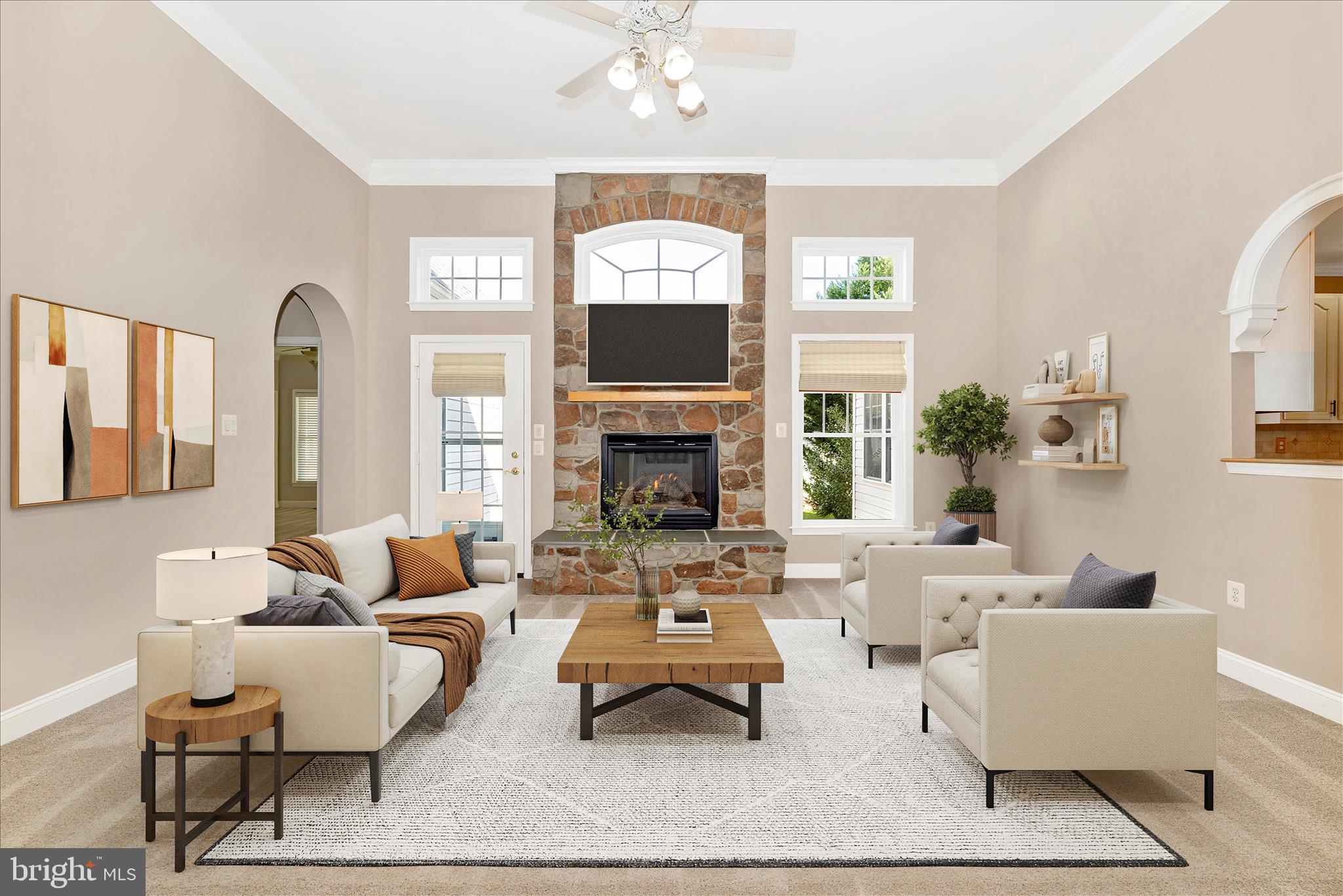 2654 Brook Valley Road Frederick, MD 21701 - Photo 8 of 64 a living room with furniture and a fireplace