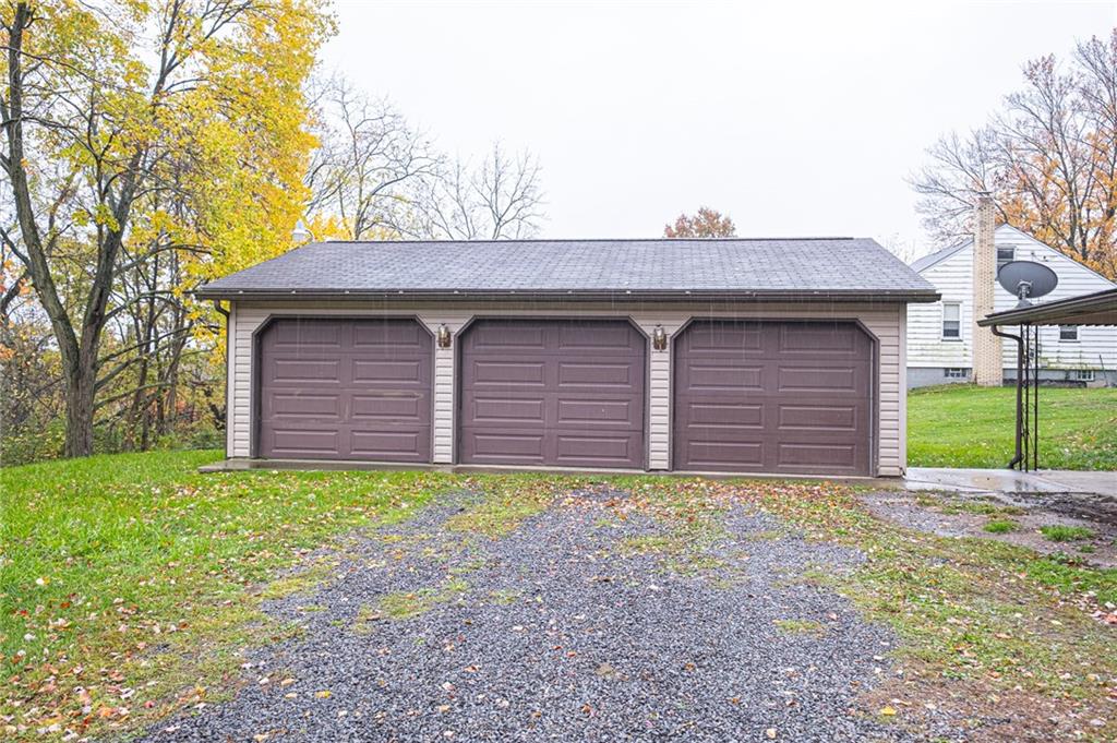 Large 3 car detached garage