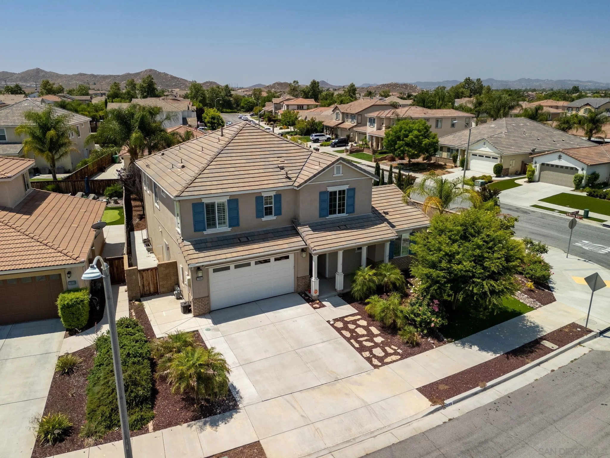29885 Loy Drive Menifee, CA 92585 - Photo 61 of 75 a aerial view of a house with a garden