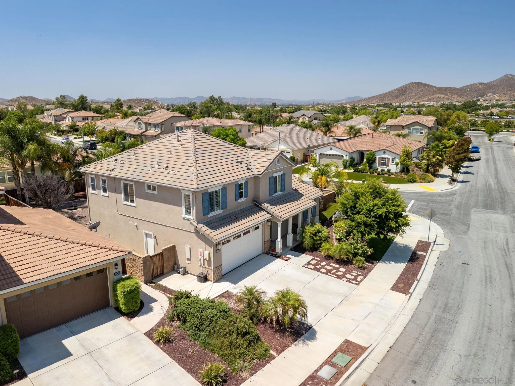 29885 Loy Drive Menifee, CA 92585 - Photo 62 of 75 an aerial view of a house with a garden