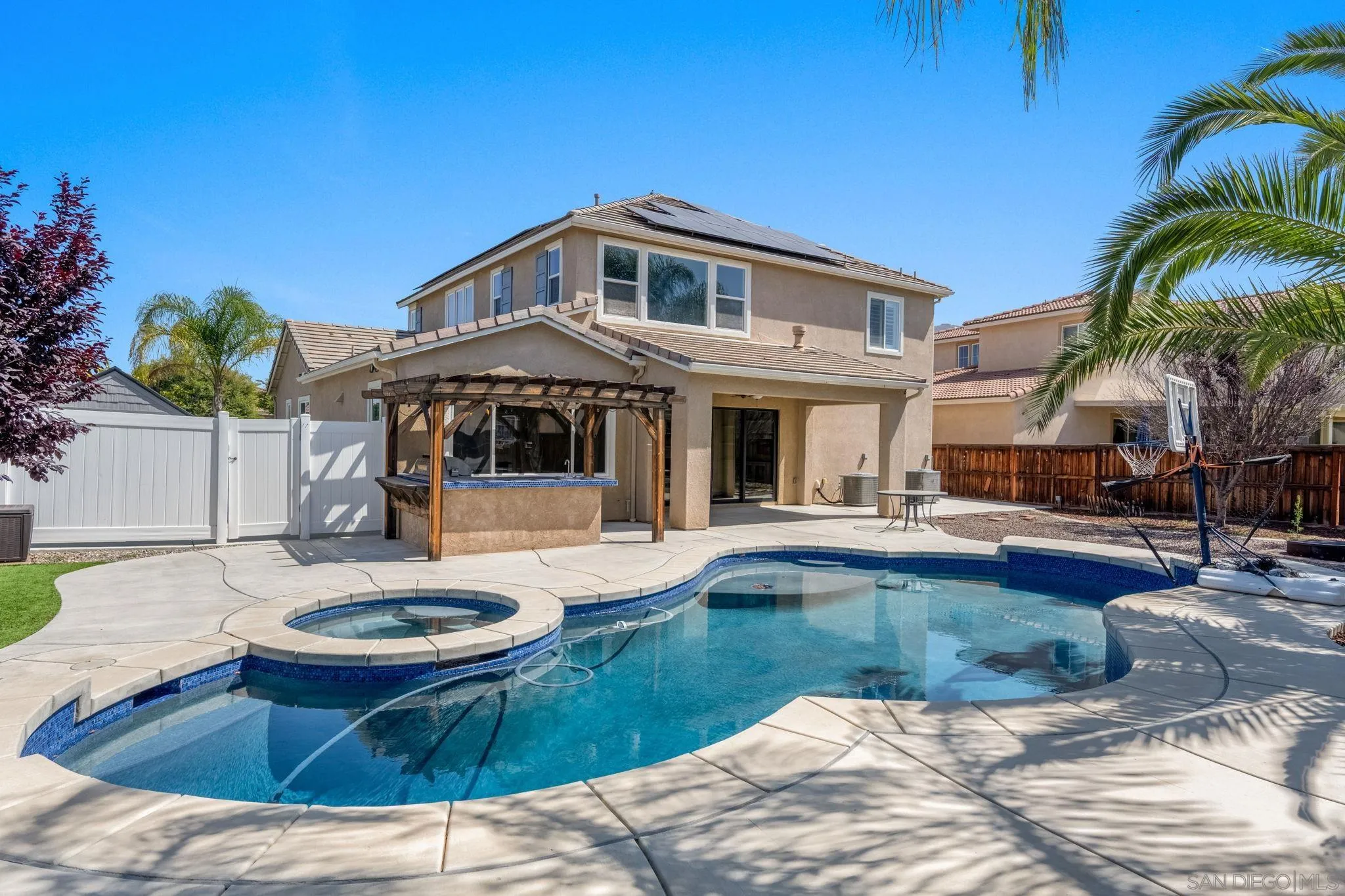 29885 Loy Drive Menifee, CA 92585 - Photo 71 of 75 a front view of a house with swimming pool having outdoor seating