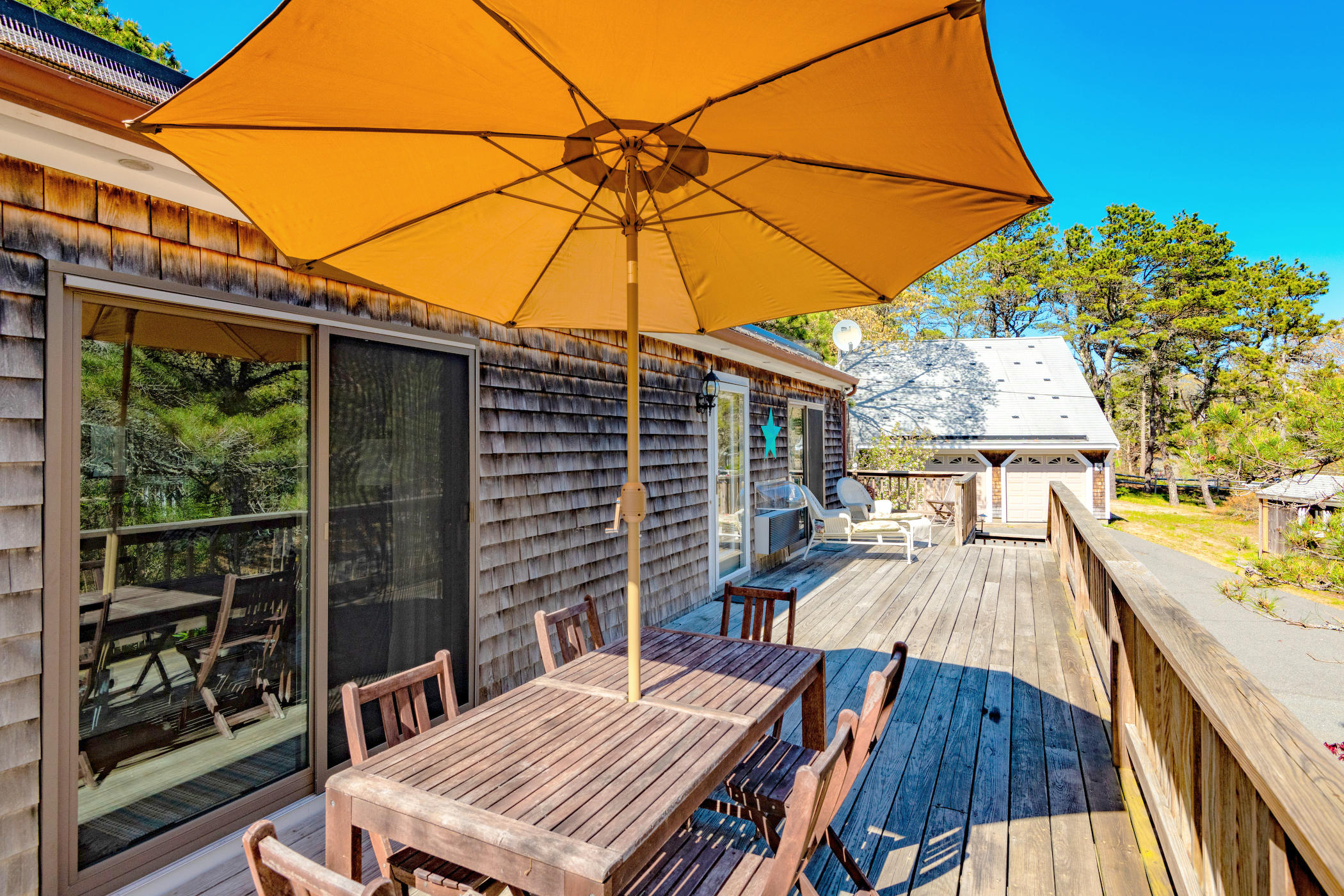 320 Cove View Road Wellfleet, MA 02667 - Photo 28 of 42 a view of house with wooden deck and outdoor space