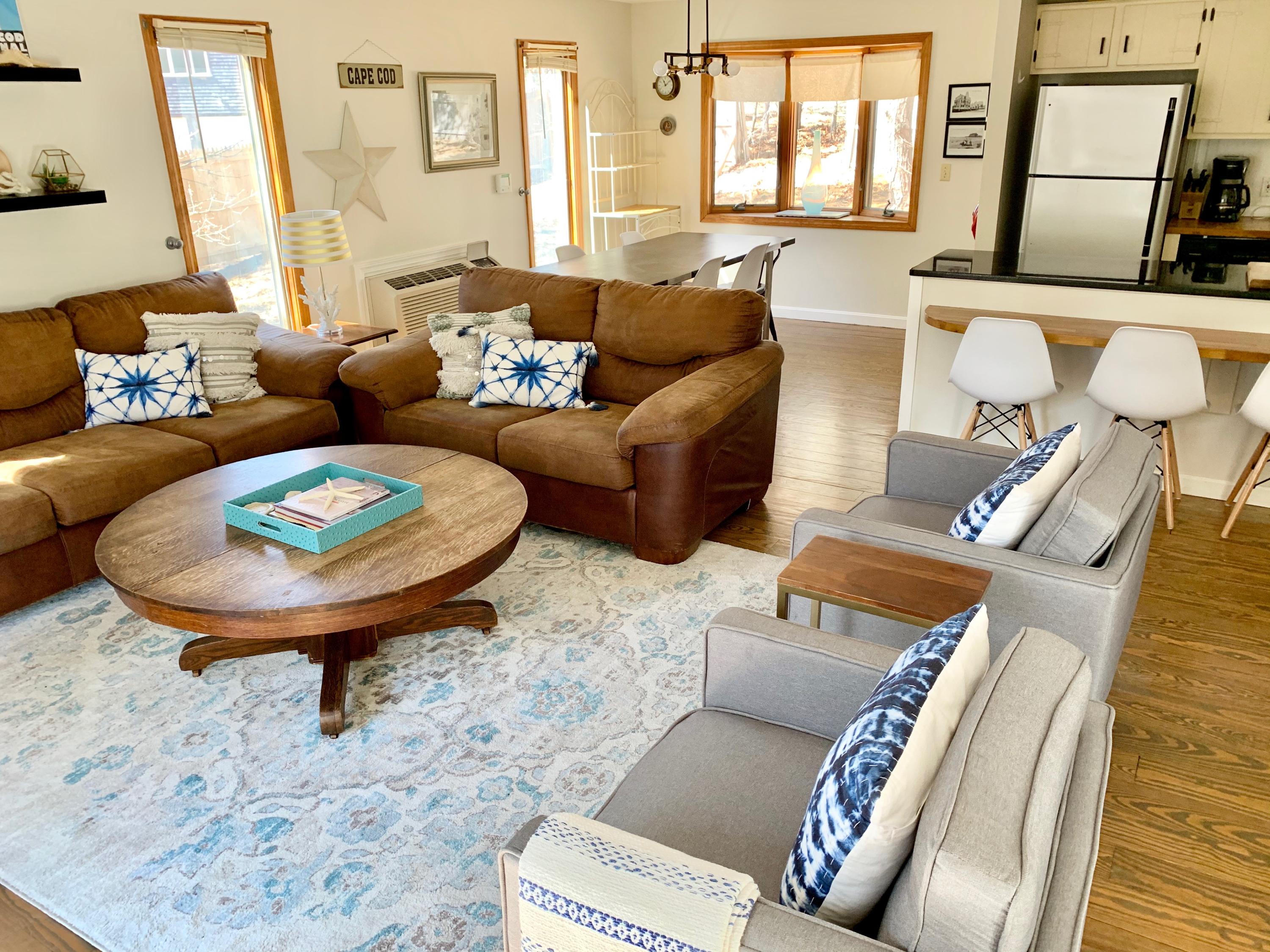 320 Cove View Road Wellfleet, MA 02667 - Photo 3 of 42 a living room with furniture and a large window