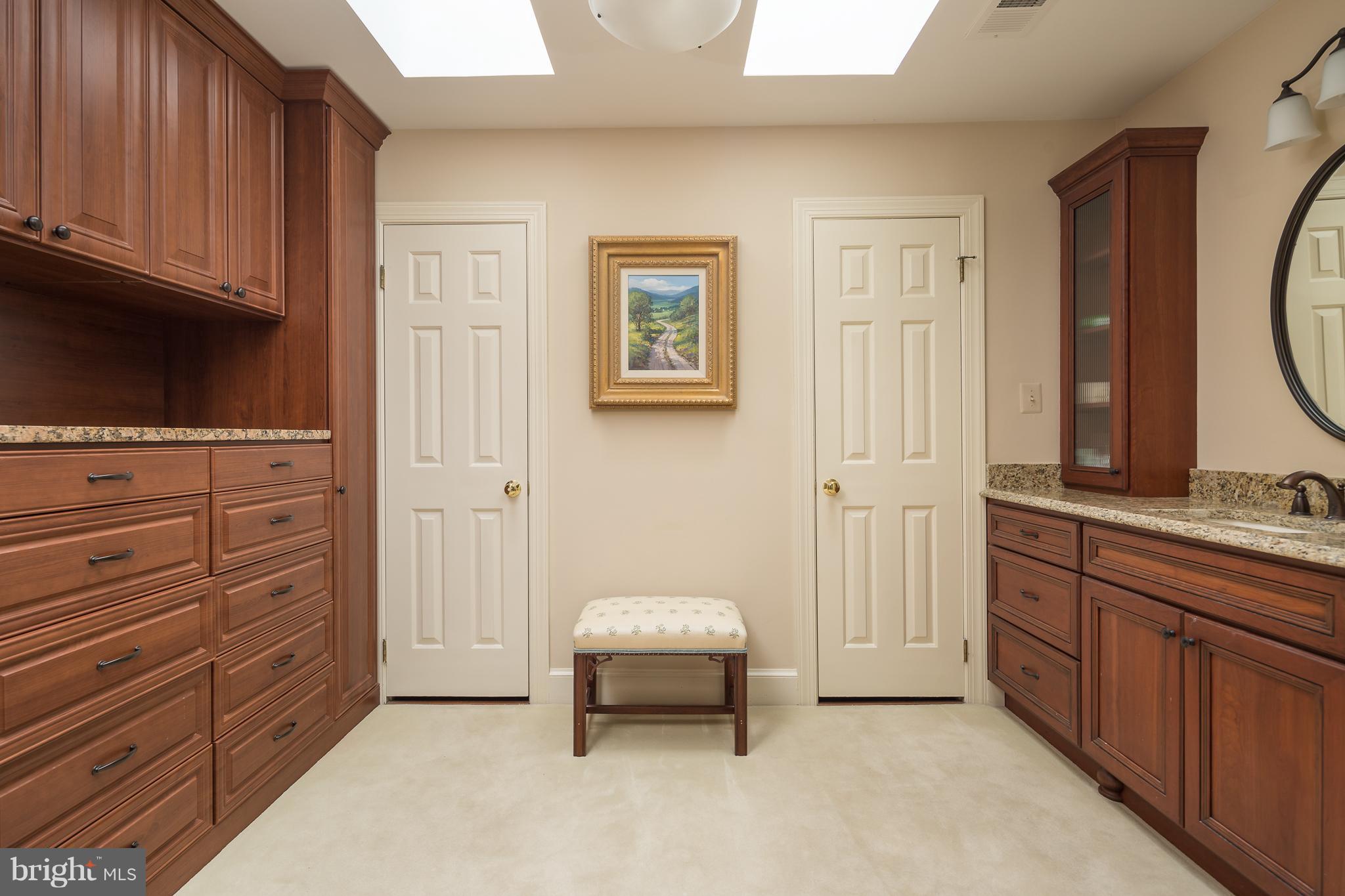 7010 Holyrood Drive McLean, VA 22101 - Photo 20 of 30 Owners Dressing Room w/Vanity & MORE Built-ins