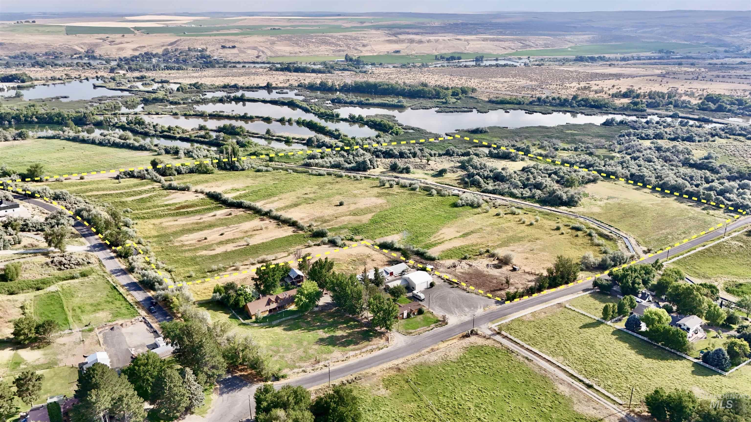 2925 South 1050 East Hagerman, ID 83332 - Photo 11 of 21 Aerial overview of property's location with rural landscape and a nearby body of water