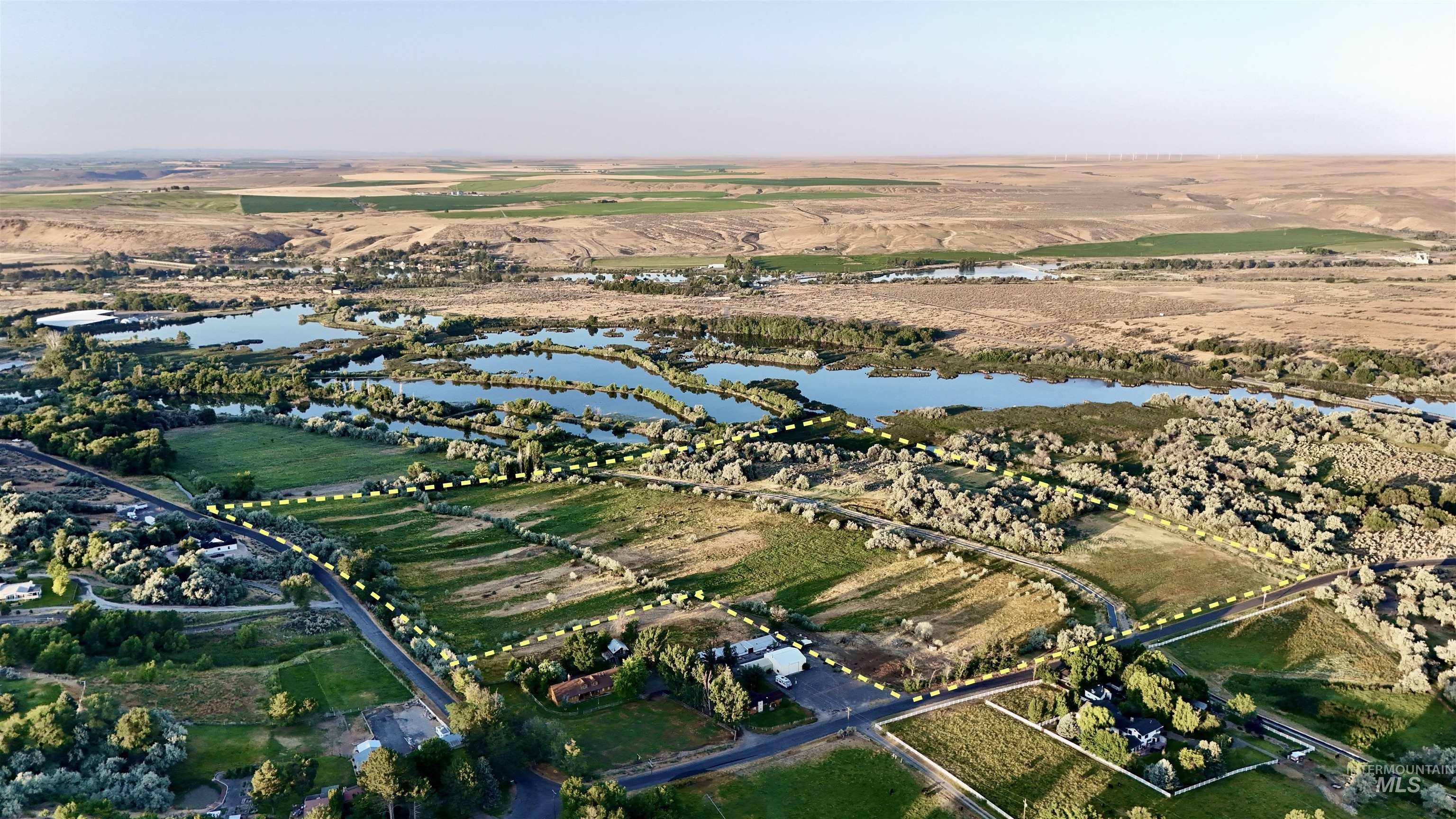 2925 South 1050 East Hagerman, ID 83332 - Photo 15 of 21 Aerial view of property's location with a nearby body of water and rural landscape