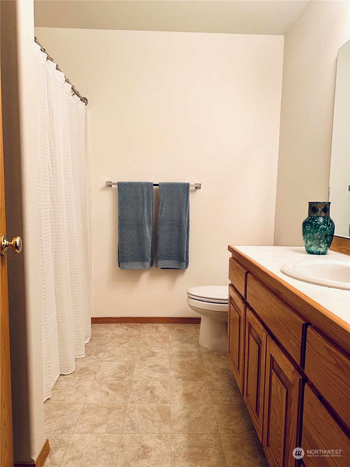 8625 Myrtle Road Northwest Stanwood, WA 98292 - Photo 13 of 23 a bathroom with a sink a toilet and shower
