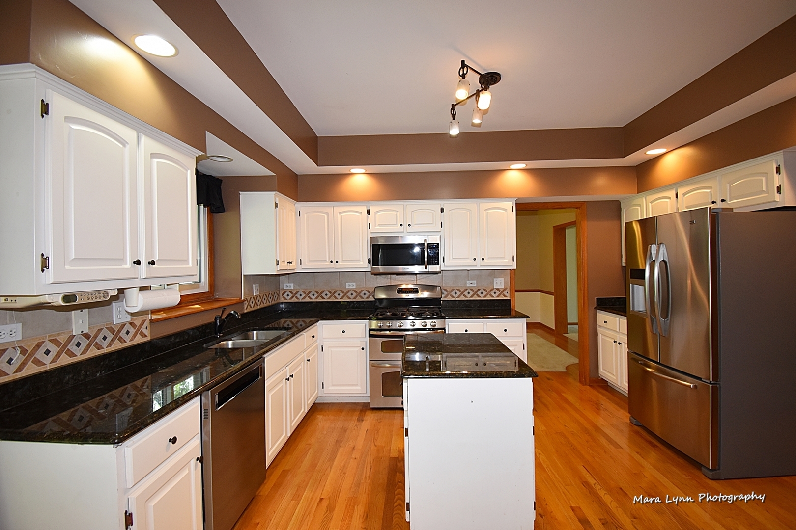 548 Lewis Road Geneva, IL 60134 - Photo 15 of 47 a kitchen with granite countertop a sink stainless steel appliances and cabinets