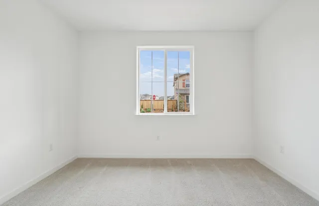 an empty room with a window
