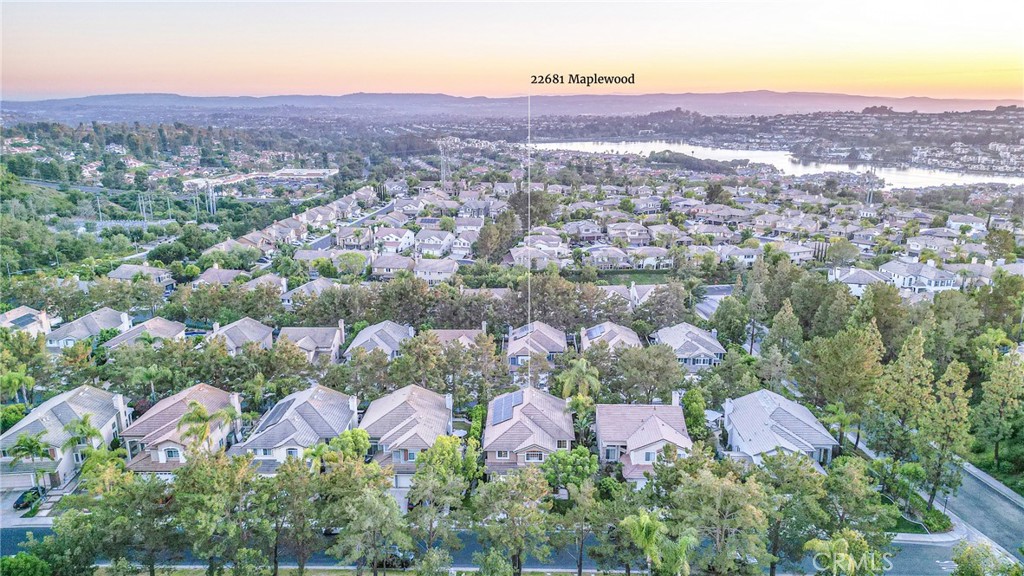 22681 Maplewood Mission Viejo, CA 92692 - Photo 51 of 71 an aerial view of residential houses with outdoor space and trees