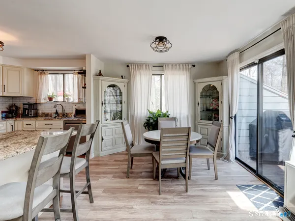 a view of a bedroom with cabinets