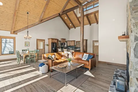 a outdoor living space with furniture