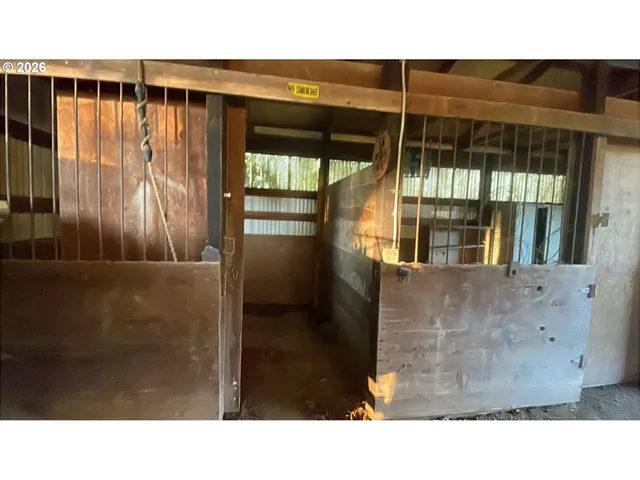 a open area with a shower