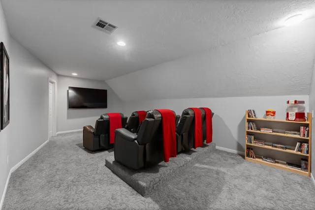 a living room with furniture and a couch