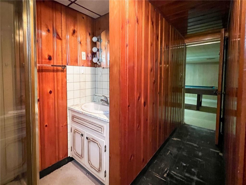 3166 Harts Run Road Glenshaw, PA 15116 - Photo 17 of 30 a bathroom with a window and a shower