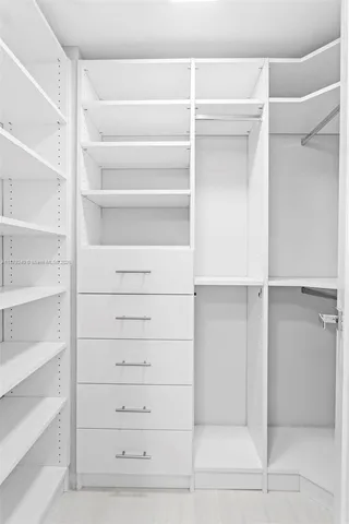 a view of walk in closet