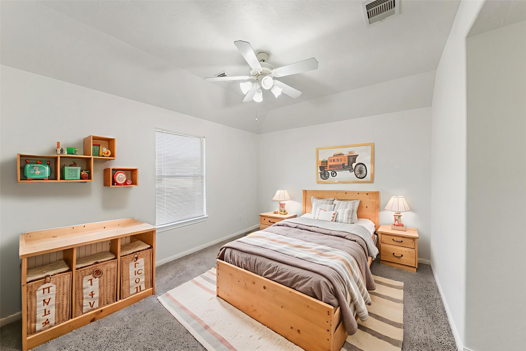 14213 Stone Bluff Lane Rosharon, TX 77583 - Photo 34 of 44 a bedroom with a bed and a chandelier