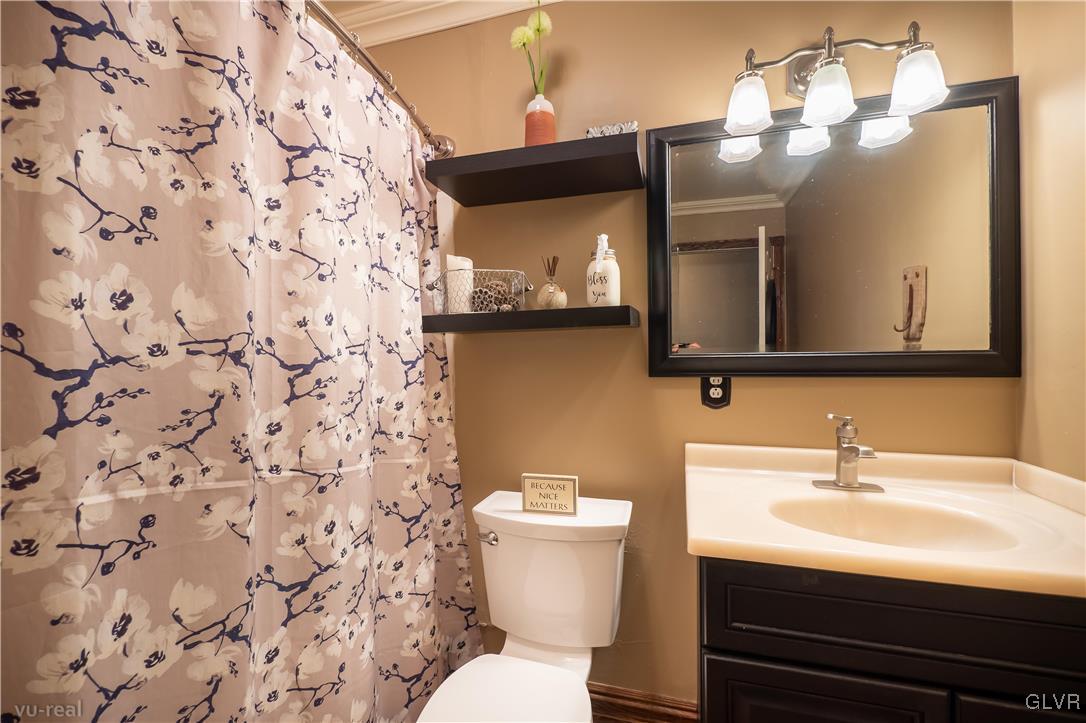 130 County Line Road Riegelsville, PA 18077 - Photo 28 of 40 a bathroom with a sink and a toilet