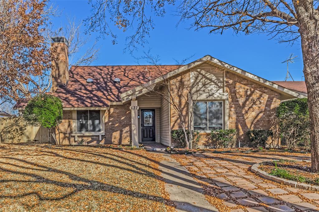 a view of a building with a bench